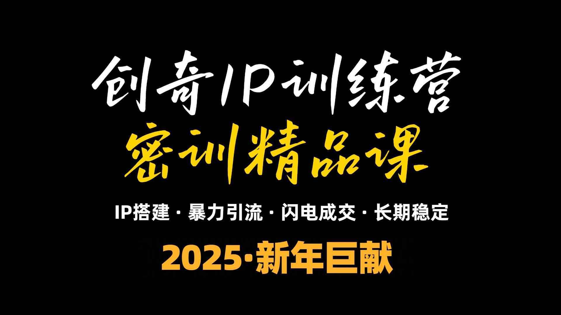 （13898期）2025年“知识付费IP训练营”小白避坑年赚百万，暴力引流，闪电成交-阿光创业网