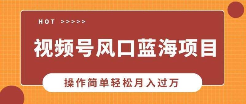 （13945期）视频号风口蓝海项目，中老年人的流量密码，操作简单轻松月入过万-阿光创业网