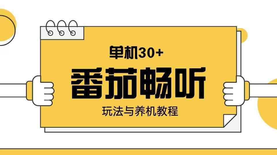 （13966期）番茄畅听玩法与养机教程：单日日入30+。-阿光创业网