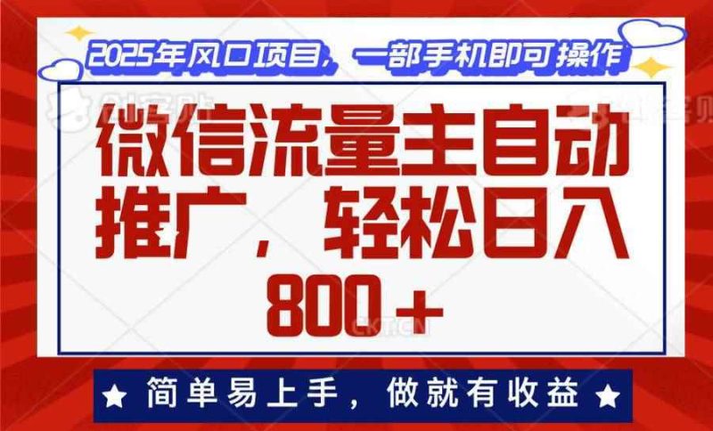 (13993期)微信流量主自动推广,轻松日入800+,简单易上手,做就有收益。-阿光创业网